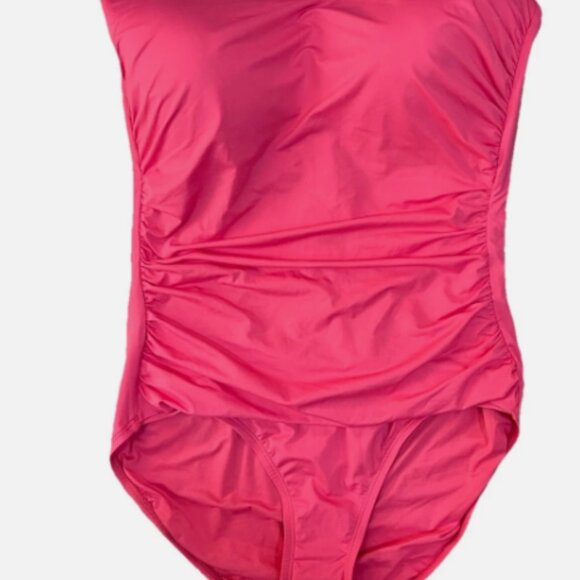 Tommy Bahama Pearl Shirred Bandeau One Piece Coral Coast Swimsuit NWT Sz 6 - Picture 6 of 8